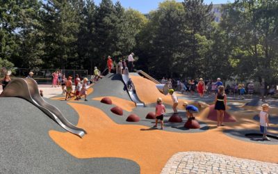 Nové dětské hřiště mají v Bohunicích, nabízí trampolíny i kuličkové dráhy